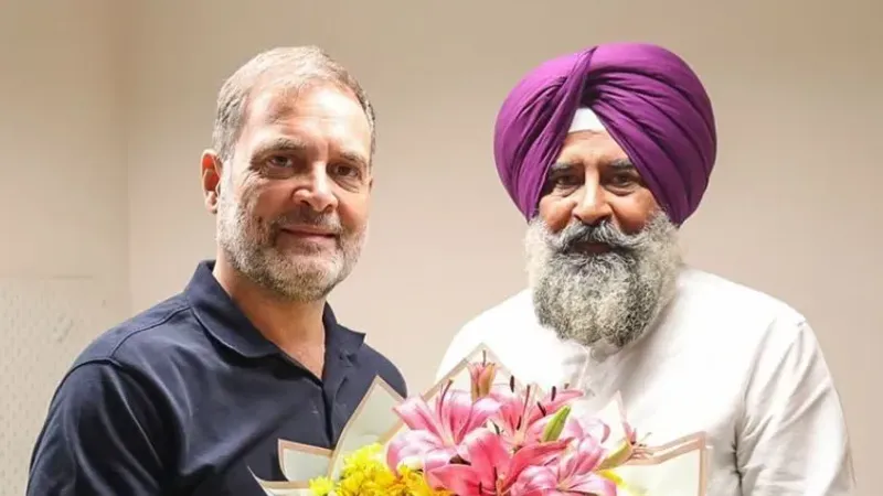 ਰਾਹੁਲ ਗਾਂਧੀ ਅਤੇ ਪੰਜਾਬ ਕਾਂਗਰਸ ਪ੍ਰਧਾਨ ਪਰਗਟ ਸਿੰਘ ਦੀ ਤਸਵੀਰ
