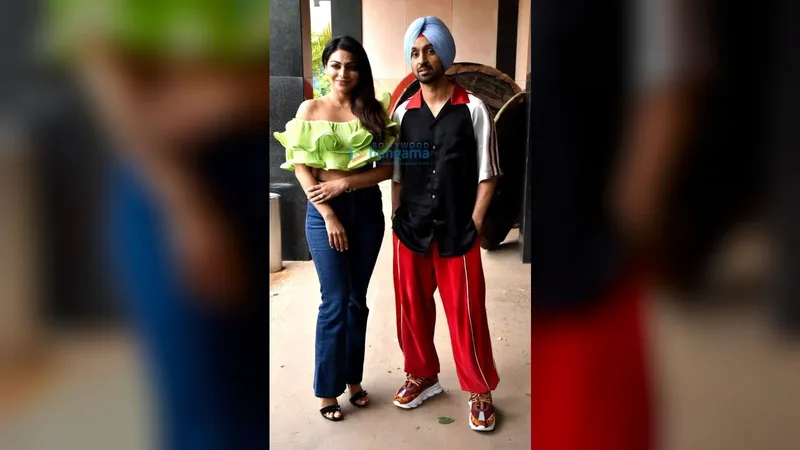 ਇੱਕ ਪ੍ਰਚਾਰ ਸਮਾਗਮ ਦੌਰਾਨ ਦਿਲਜੀਤ ਦੋਸਾਂਝ ਅਤੇ ਨੀਰੂ ਬਾਜਵਾ